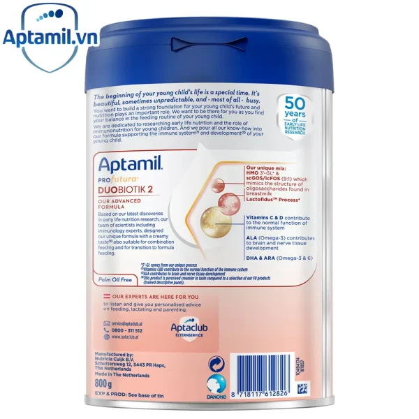 Aptamil hà lan số 2